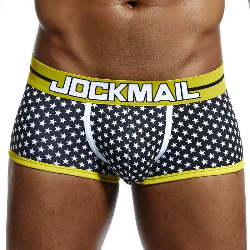 JOCKMAIL Men's Breathable Cotton Mesh Boxers Underwear
