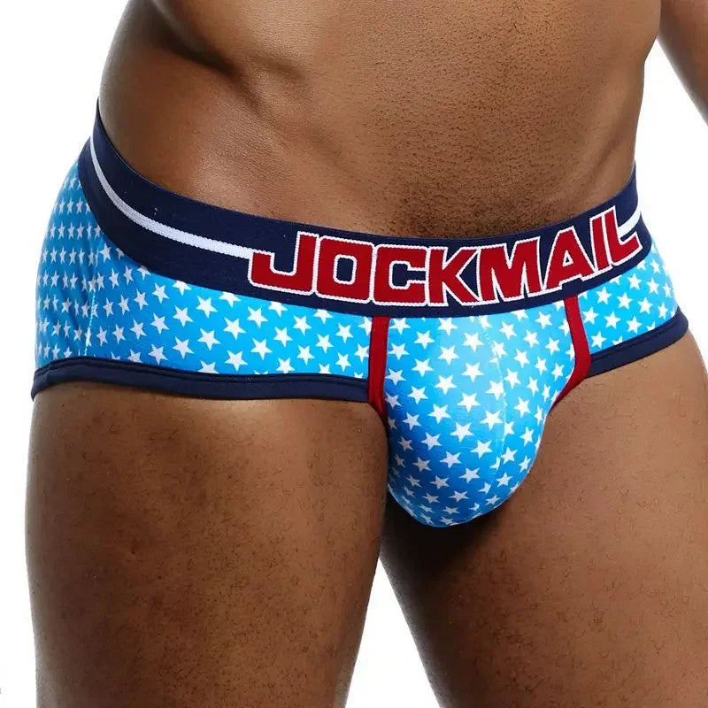 JOCKMAIL Men's Breathable Cotton Briefs Print Underwear