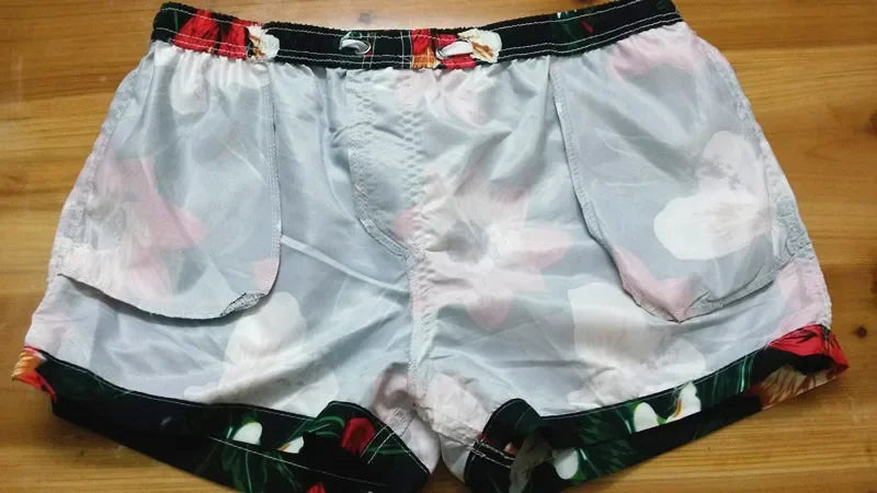 SEOBEAN Men's Quick-Dry Floral Board Shorts Swimwear