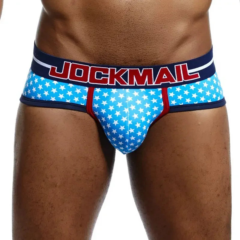 JOCKMAIL Men's Breathable Cotton Briefs Print Underwear