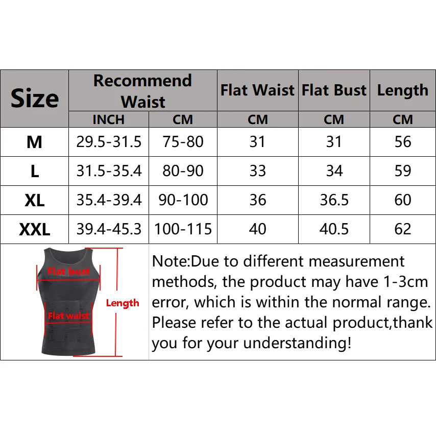 Men's Body Shaper Slimming Compression Vest Shapewear