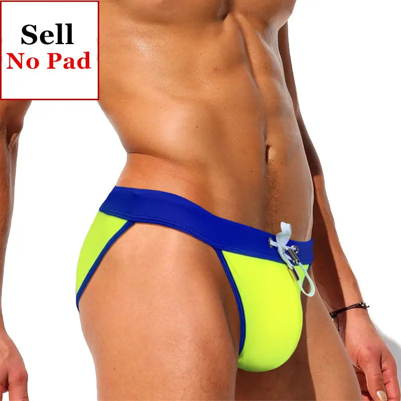 Desmiit Men's Low Rise Push Up Swim Briefs Swimwear