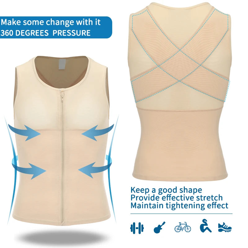 Men's Slimming Body Shaper Compression Shirt Shapewear