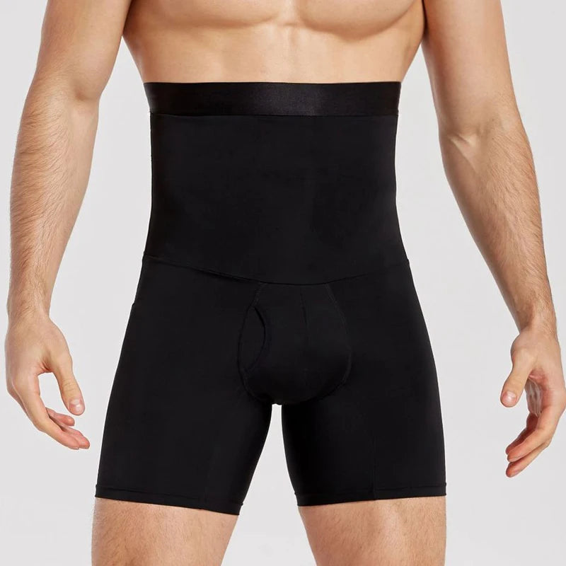 Men Tummy Control High Waist Compression Shorts Shapewear