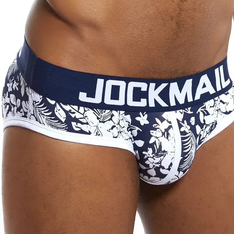 JOCKMAIL Men's Breathable Cotton Briefs Print Underwear