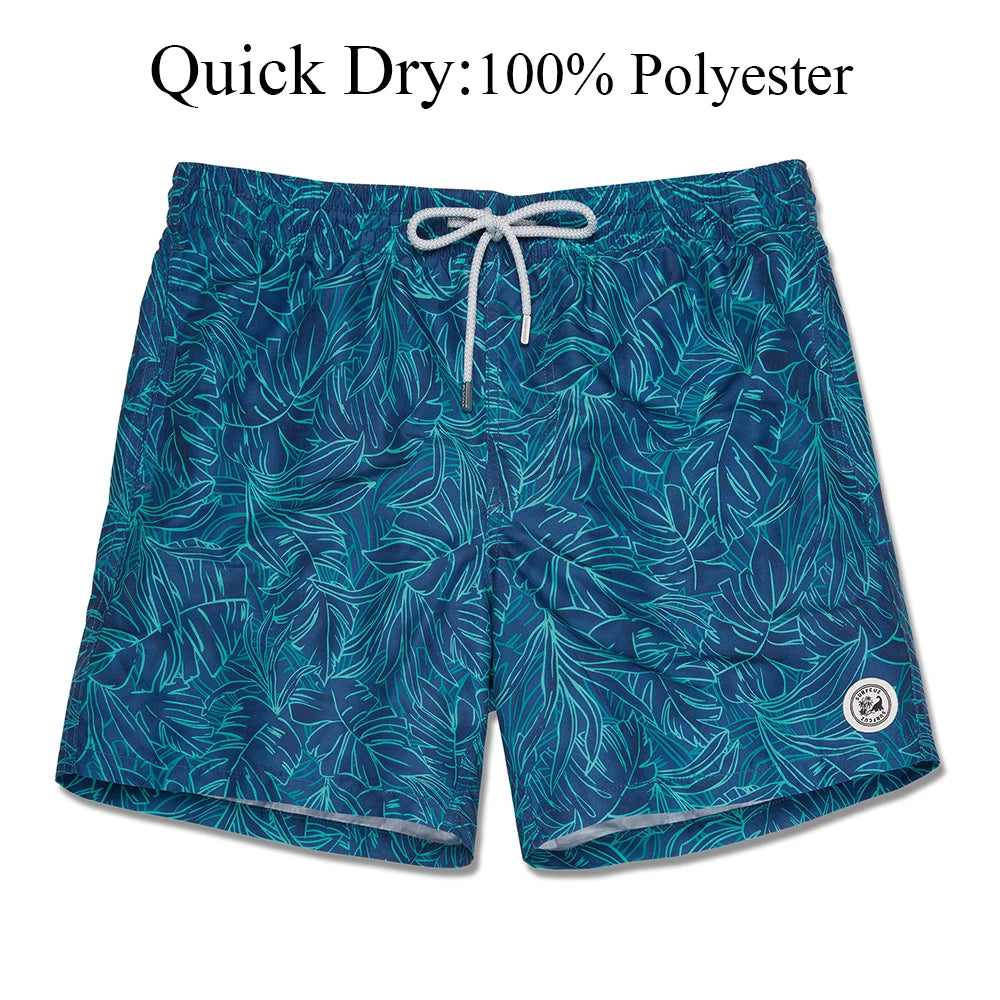 SURFCUZ Men's Board Shorts w/ Mesh Lining & Pockets Swimwear