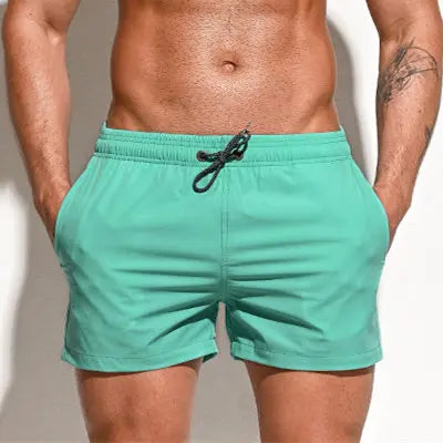Desmiit Men's Elastic Swimming Shorts Swimwear