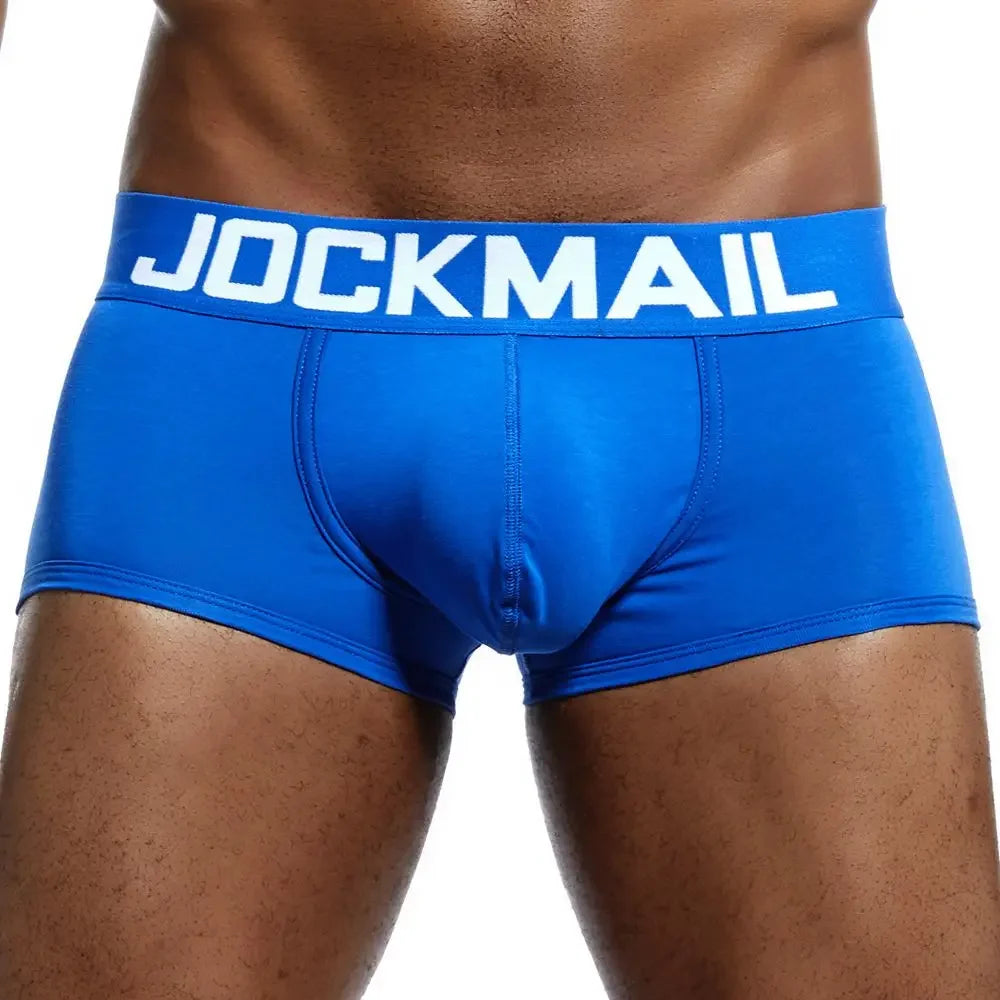 JOCKMAIL Men's Breathable Cotton Mesh Boxers Underwear