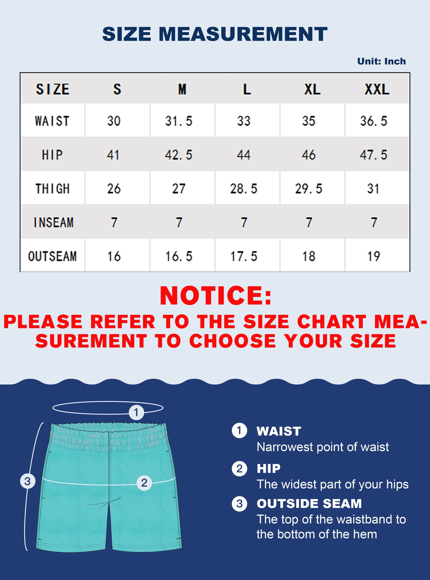 SURFCUZ Men's Board Shorts w/ Mesh Lining & Pockets Swimwear