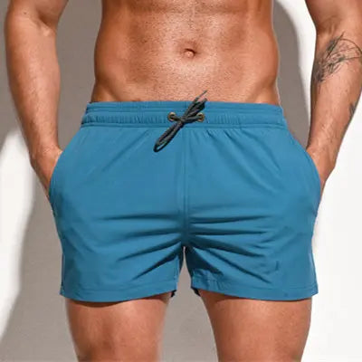 Desmiit Men's Elastic Swimming Shorts Swimwear