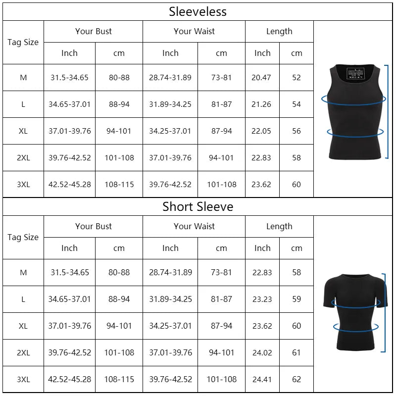 Men's Slimming Body Shaper Chest Compression Shirt Shapewear