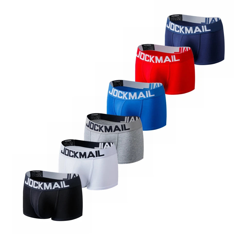 JOCKMAIL Men's Breathable Cotton Mesh Boxers Underwear