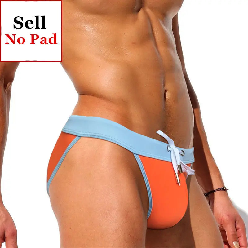 Desmiit Men's Low Rise Push Up Swim Briefs Swimwear