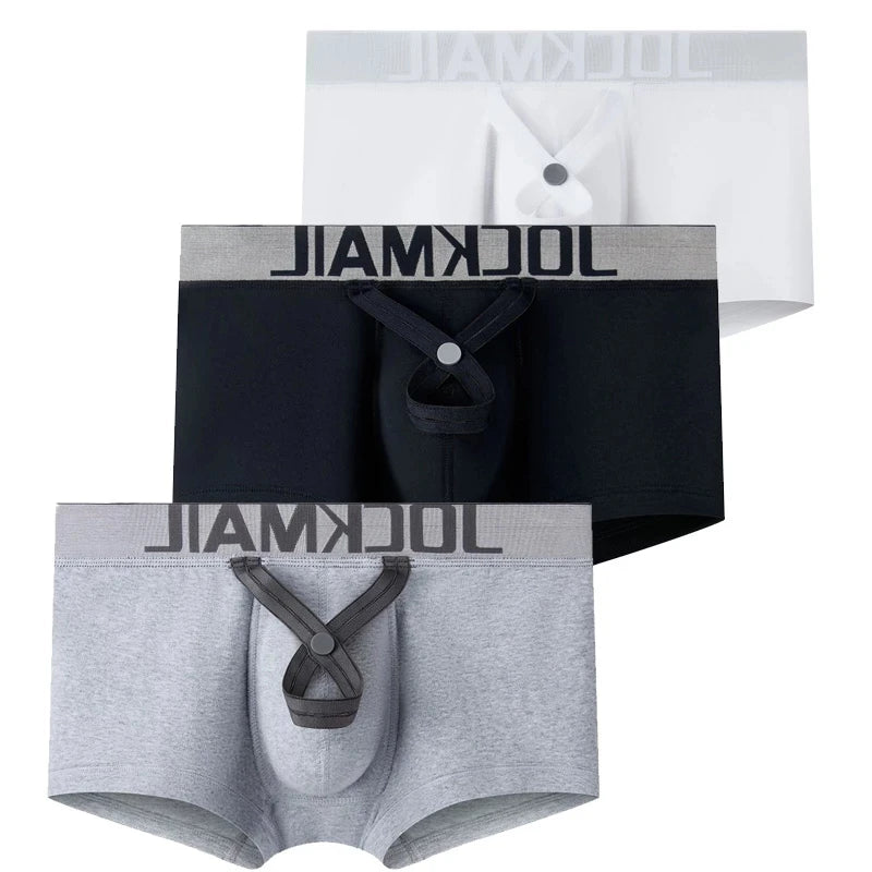 JOCKMAIL Men's Cotton Boxer (Adjustable Size Ring)