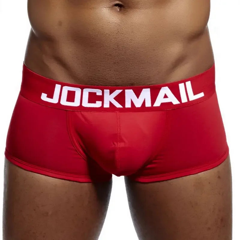 JOCKMAIL Men's Breathable Cotton Mesh Boxers Underwear