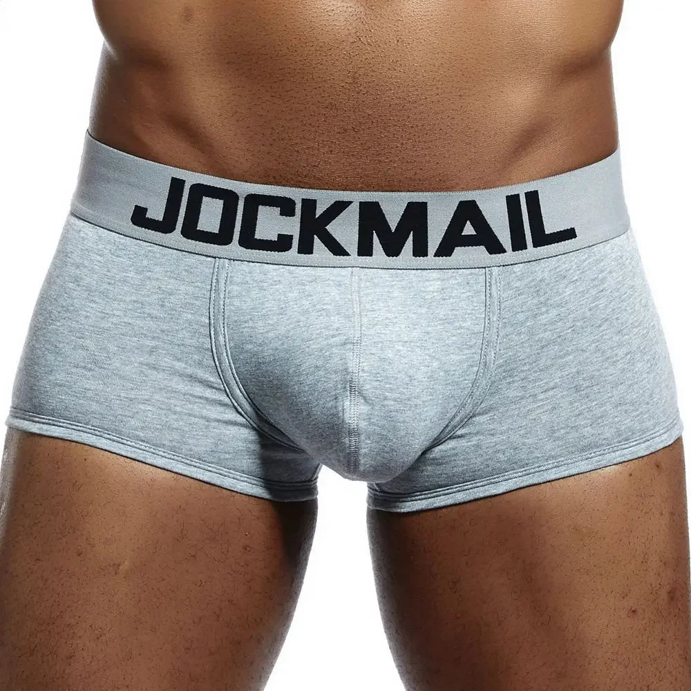 JOCKMAIL Men's Breathable Cotton Mesh Boxers Underwear