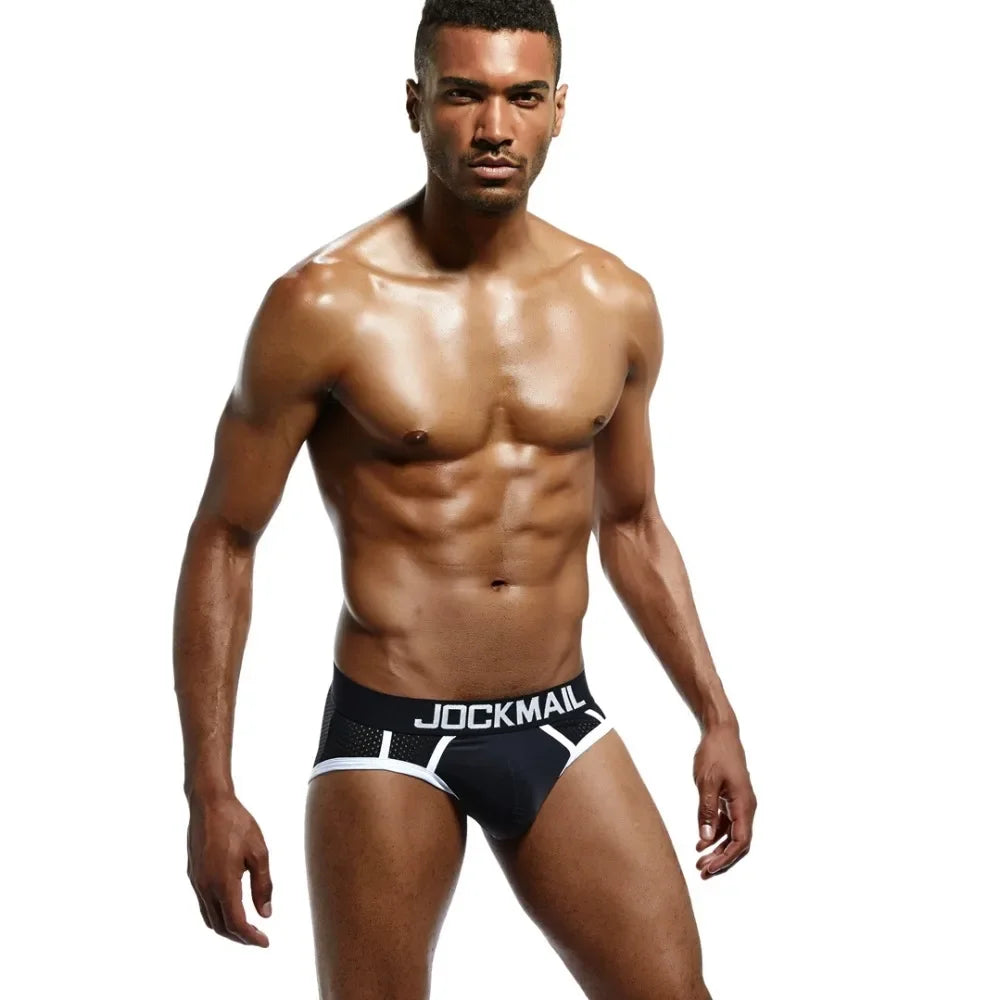 JOCKMAIL Men's Quick-Dry Mesh Brief Underwear