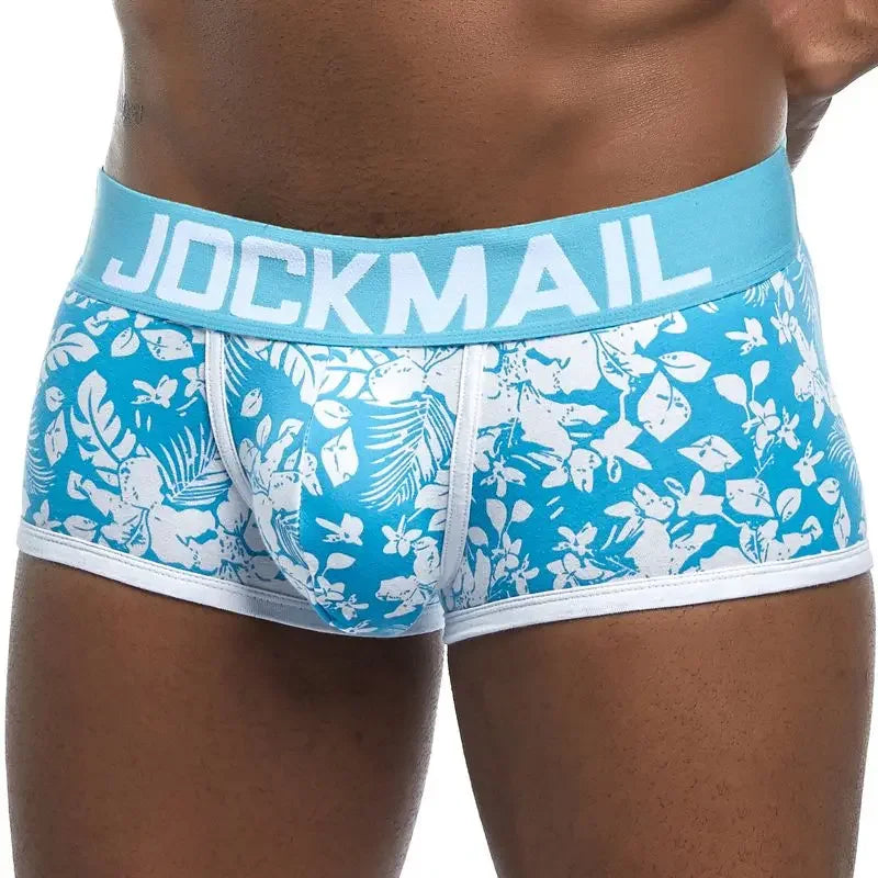 JOCKMAIL Men's Breathable Cotton Mesh Boxers Underwear