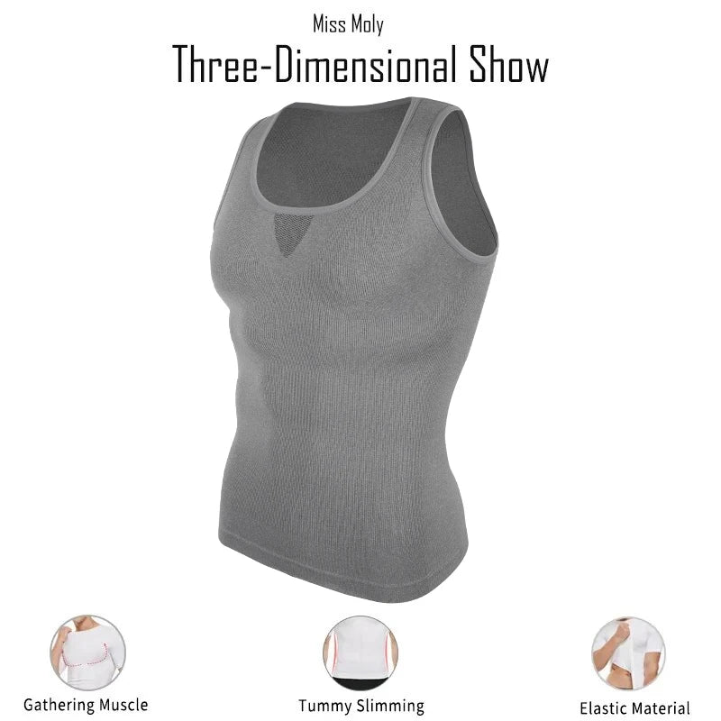 Men's Slimming Body Shaper Chest Compression Shirt Shapewear