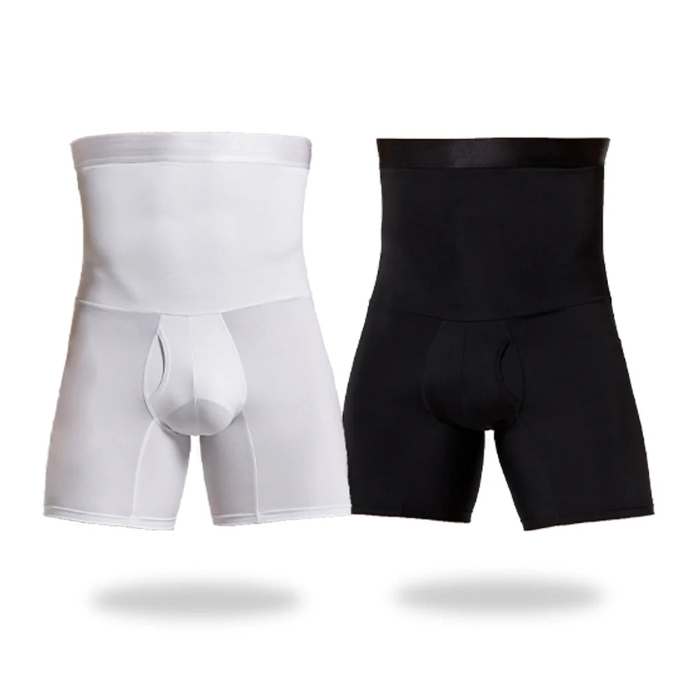 Men Tummy Control High Waist Compression Shorts Shapewear