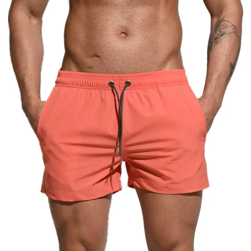 Desmiit Men's Elastic Swimming Shorts Swimwear