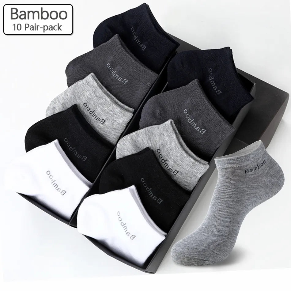 Men's Bamboo Fiber Socks (10 Pairs)