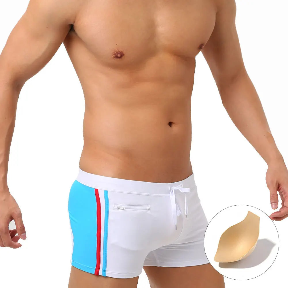 UXH Men's Swimming Trunks with Pocket Swimwear