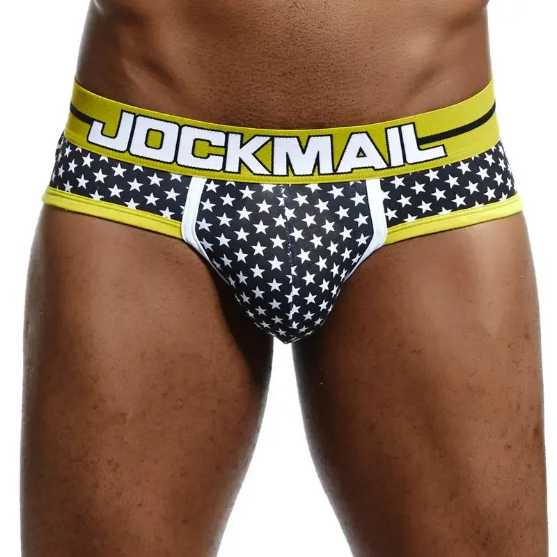 JOCKMAIL Men's Breathable Cotton Briefs Print Underwear