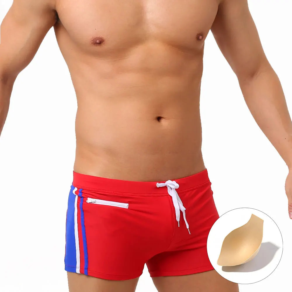 UXH Men's Swimming Trunks with Pocket Swimwear