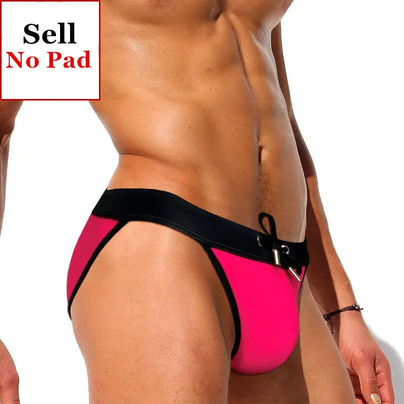 Desmiit Men's Low Rise Push Up Swim Briefs Swimwear