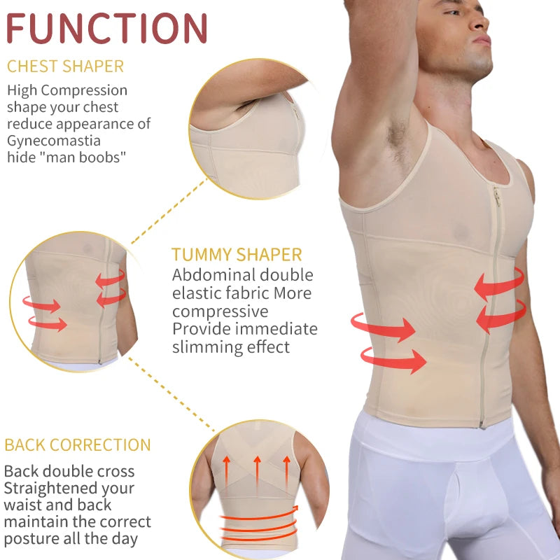 Men's Slimming Body Shaper Compression Shirt Shapewear