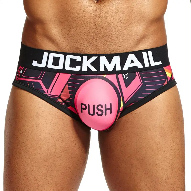 JOCKMAIL Men's Playful Fun Print Brief Underwear