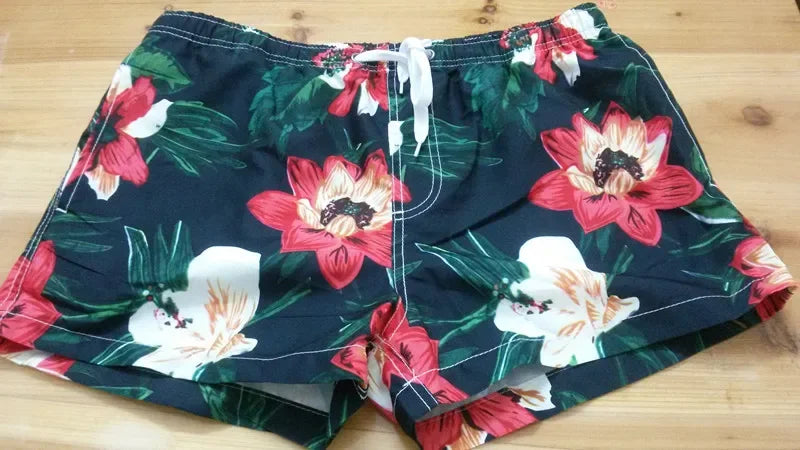 SEOBEAN Men's Quick-Dry Floral Board Shorts Swimwear