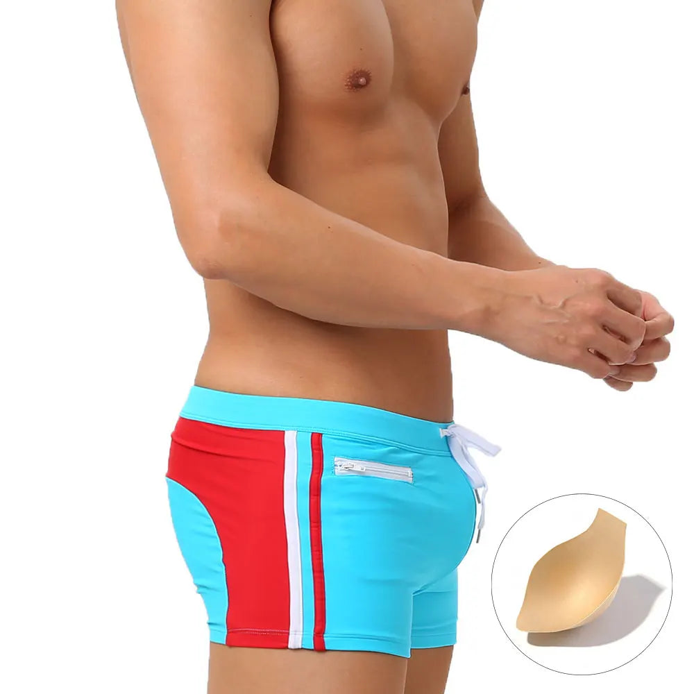 UXH Men's Swimming Trunks with Pocket Swimwear
