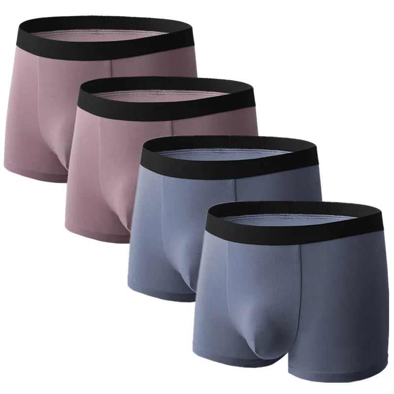 SKY HERO Men's Cotton Boxers (4 pack) (Plus Sizes)