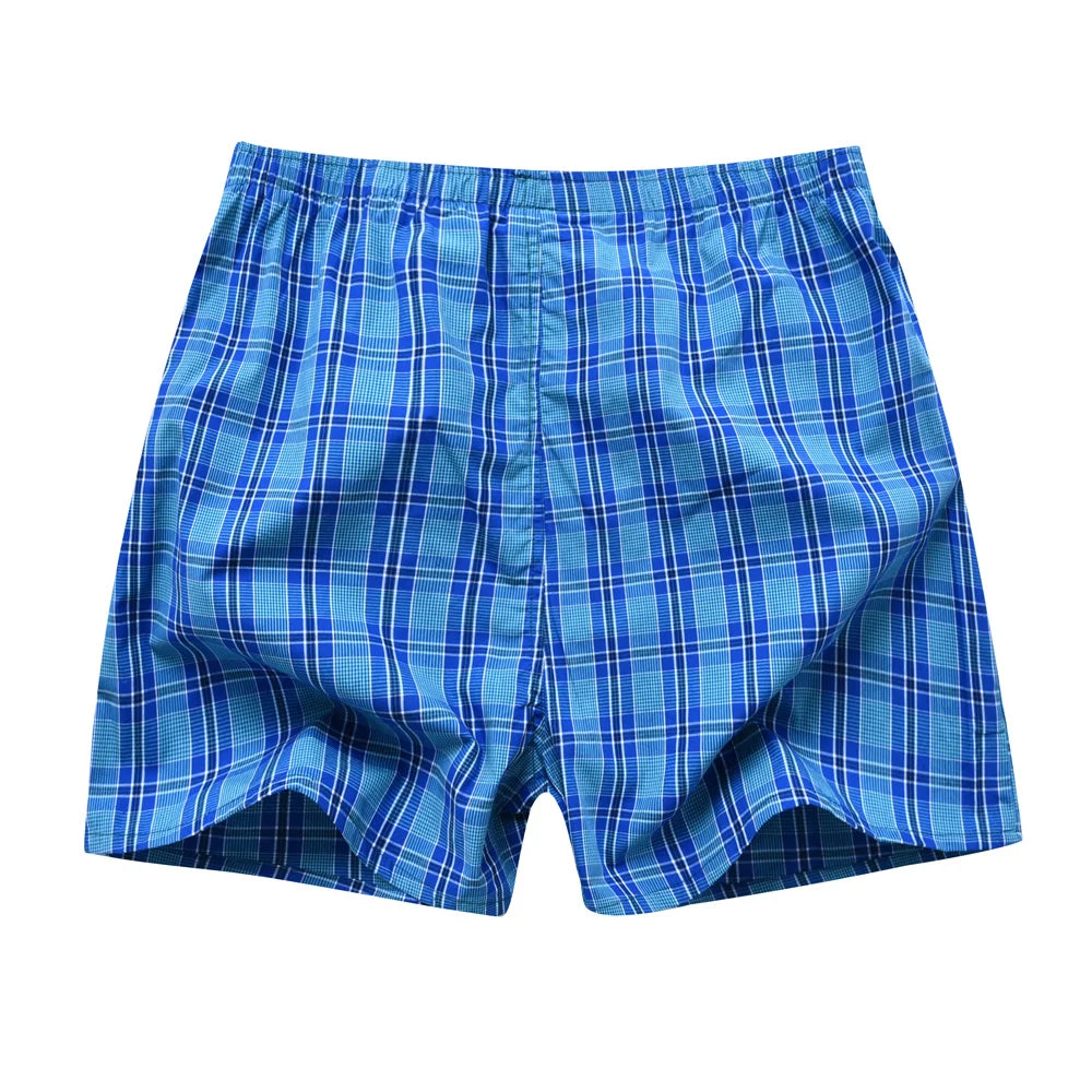 KK GEEZER 100% Cotton Plaid Boxer Shorts