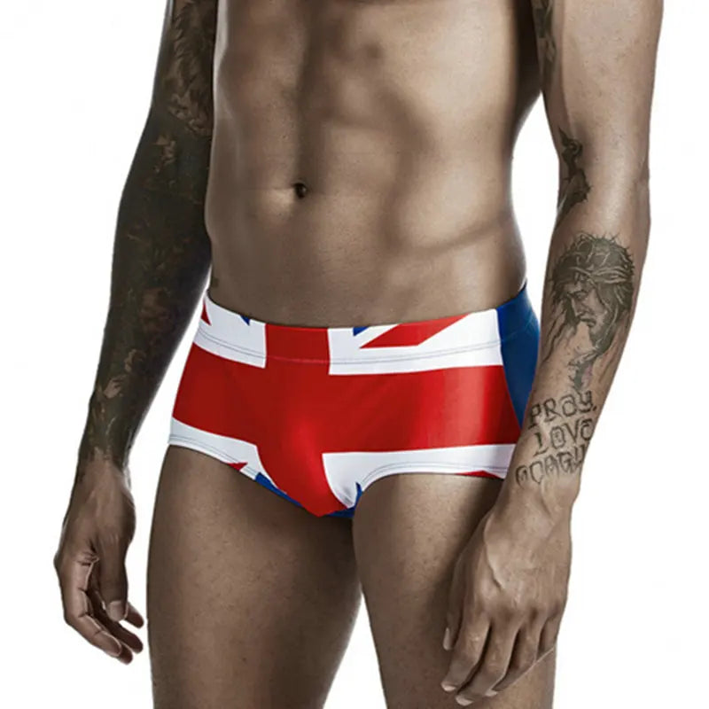 Men's Canada UK USA Flag Swimming Trunks Swimwear