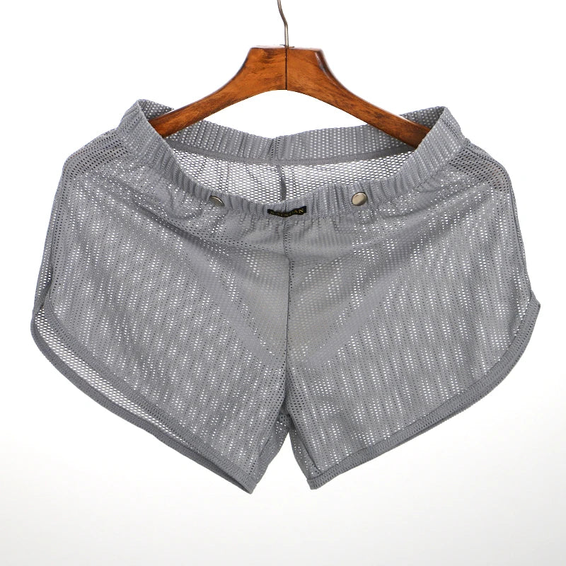 Men's Breathable Mesh Boxers Underwear With Enhancing Pouch