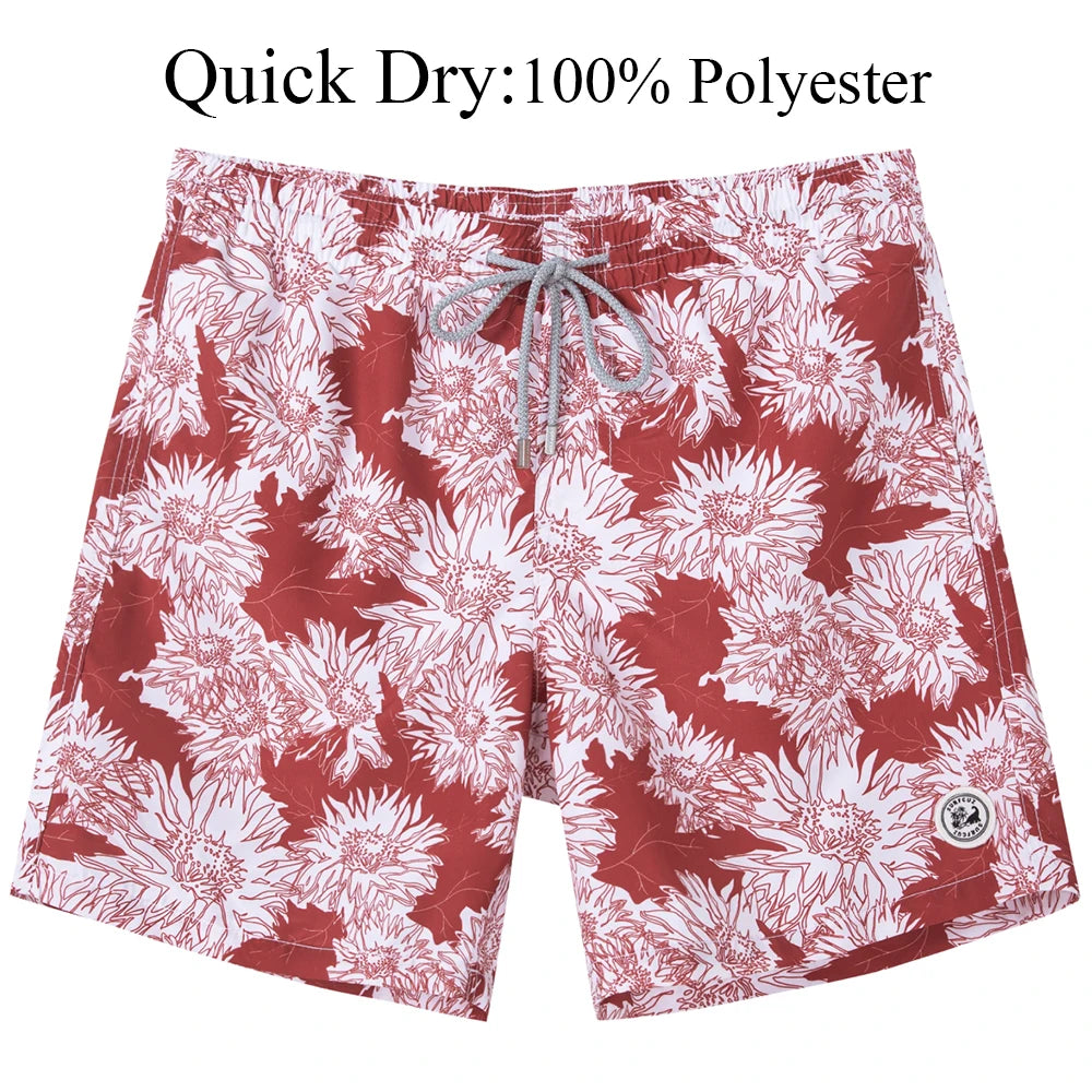 SURFCUZ Men's Board Shorts w/ Mesh Lining & Pockets Swimwear