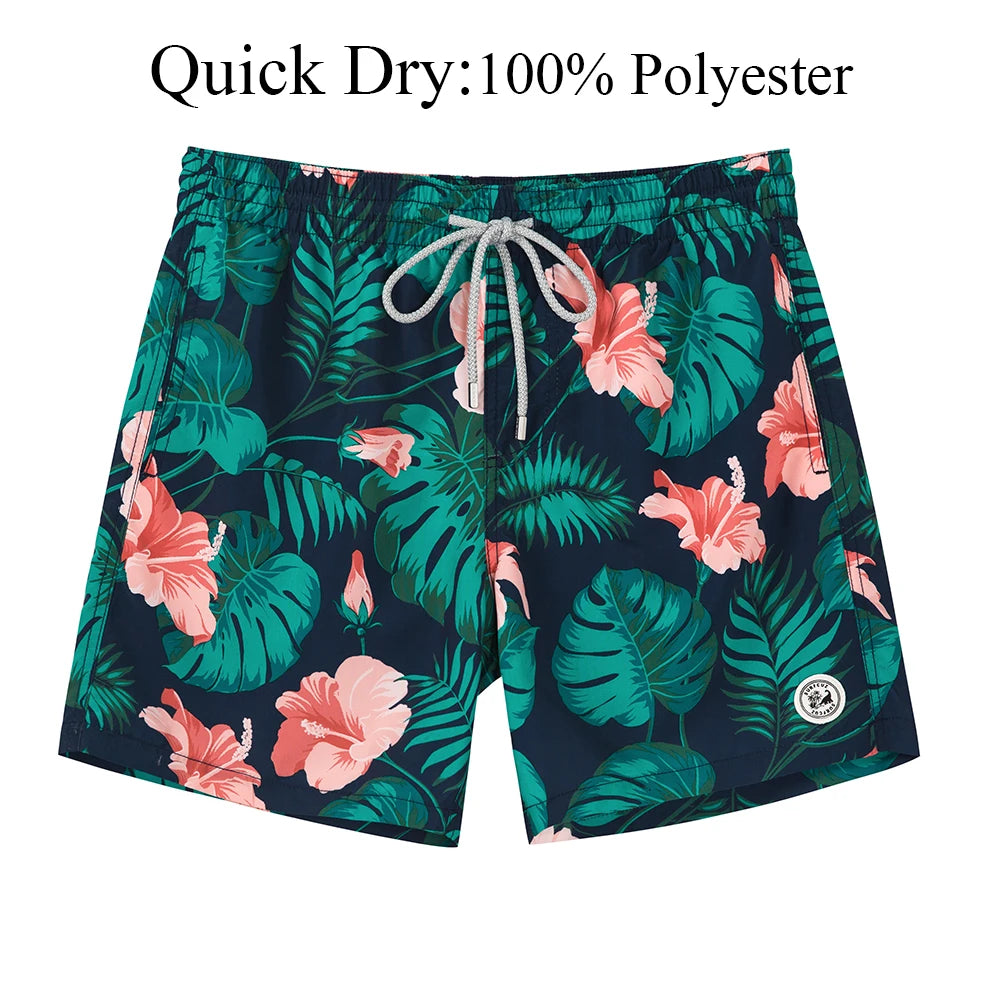 SURFCUZ Men's Board Shorts w/ Mesh Lining & Pockets Swimwear