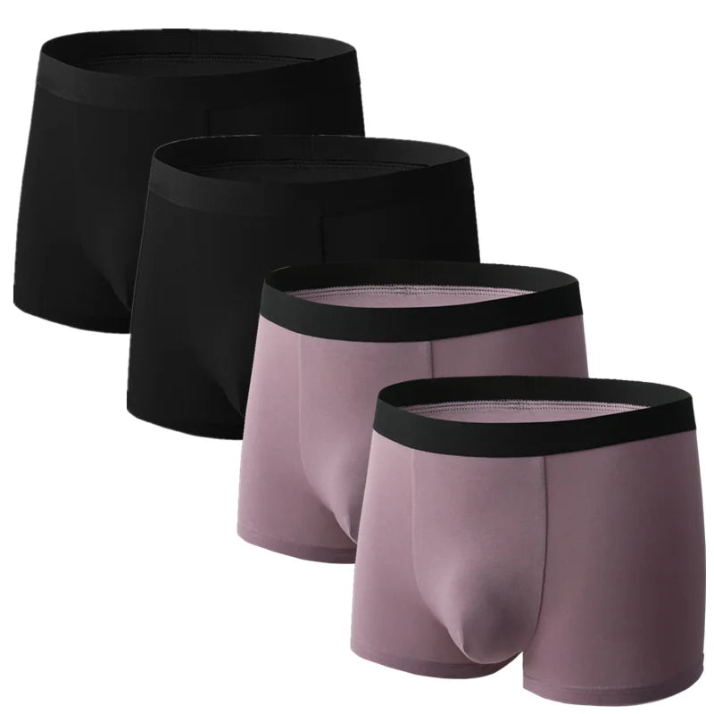 SKY HERO Men's Cotton Boxers (4 pack) (Plus Sizes)