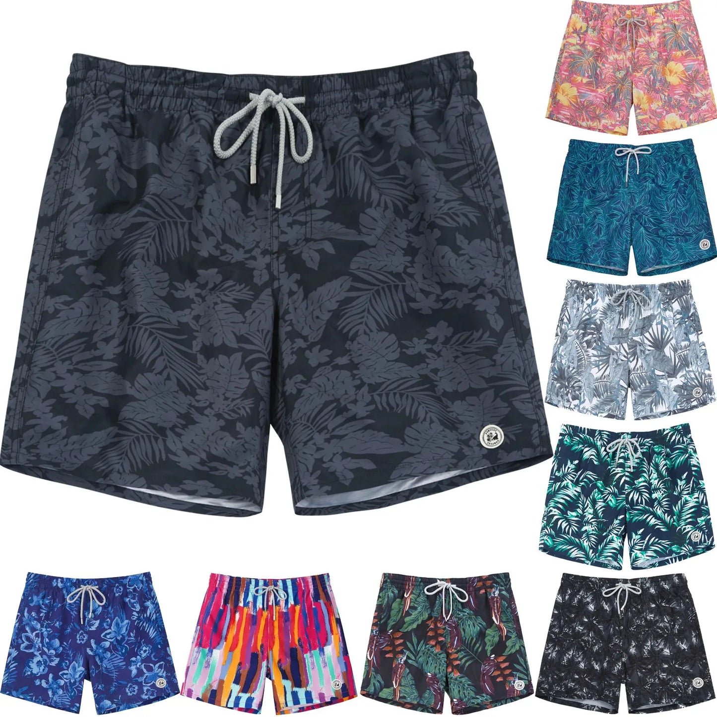 SURFCUZ Men's Board Shorts w/ Mesh Lining & Pockets Swimwear