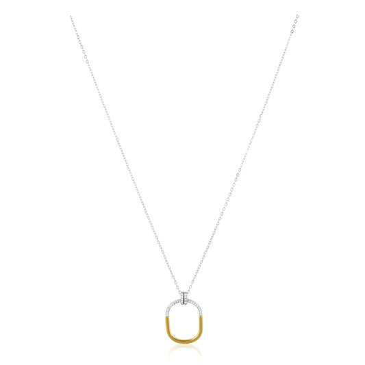 Two Tone Eternity Necklace