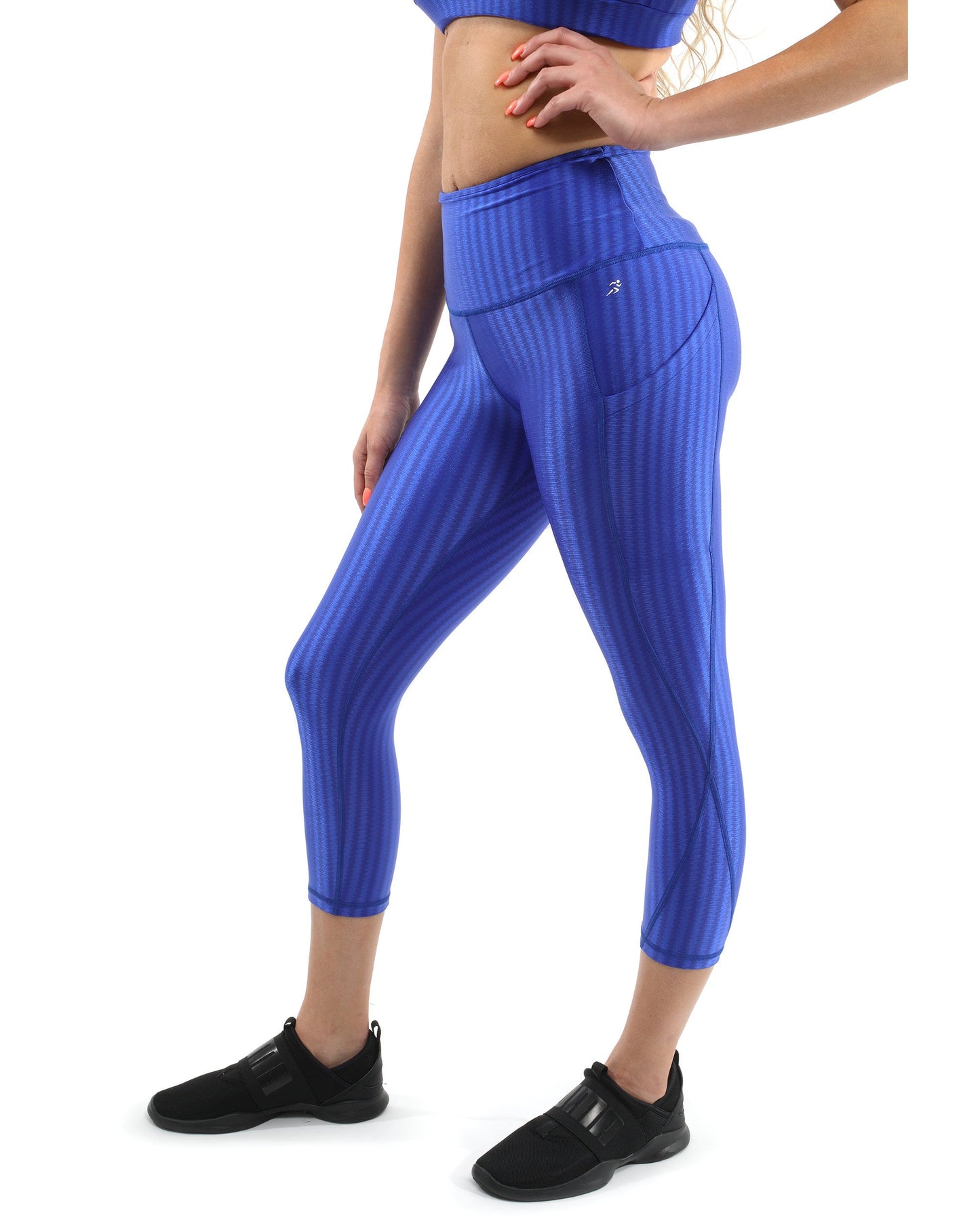 Conjunto deportivo Firenze Activewear: leggings y sujetador deportivo, color azul [MADE IN ITALY]