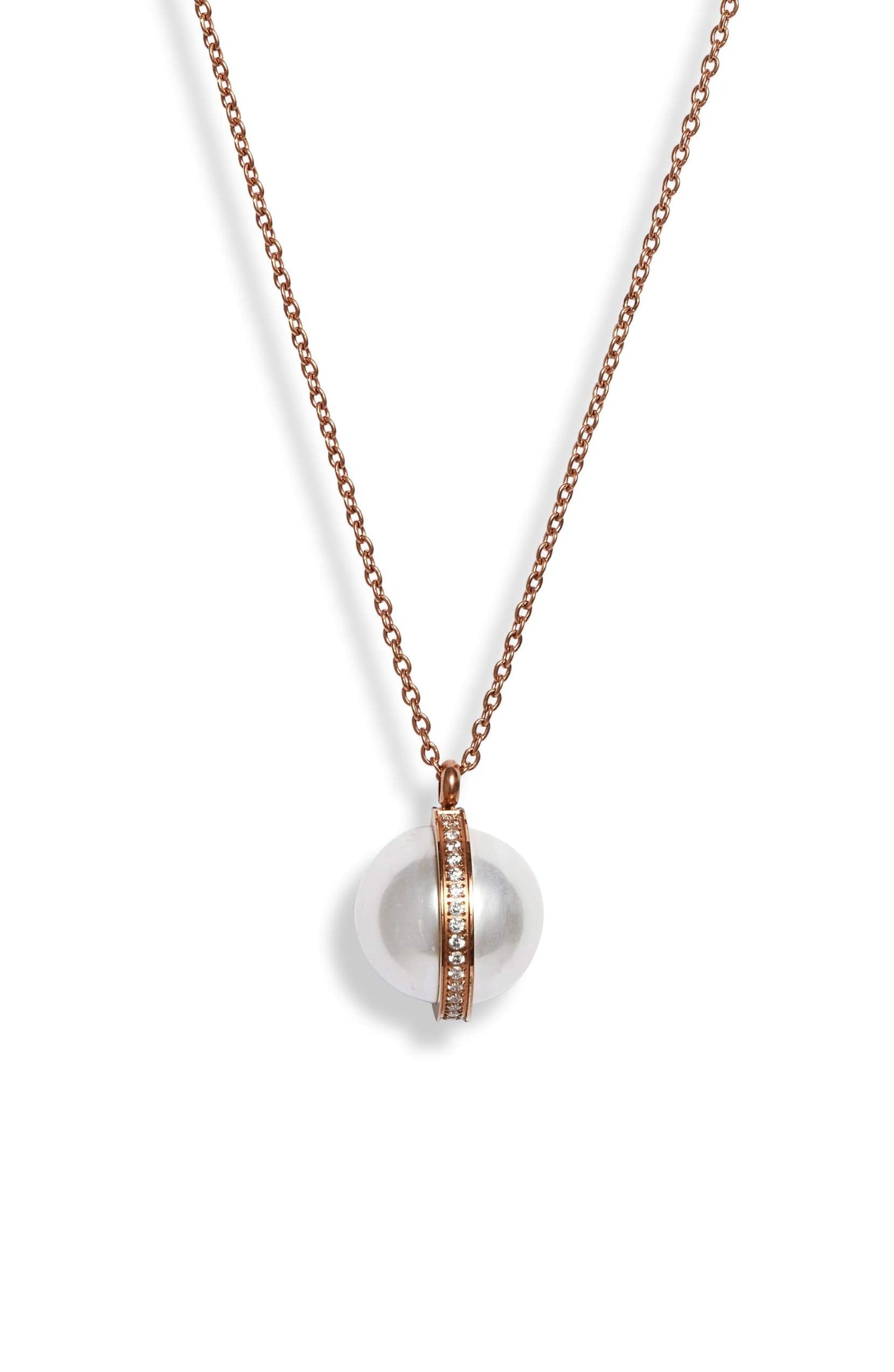 Pearl Crystal Orbit Necklace | More Colors Available