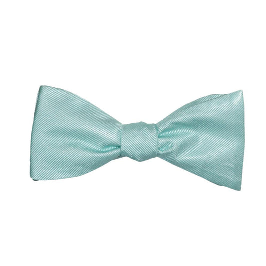 Solid Color Bow Tie - Light Green, Woven Silk, Adult