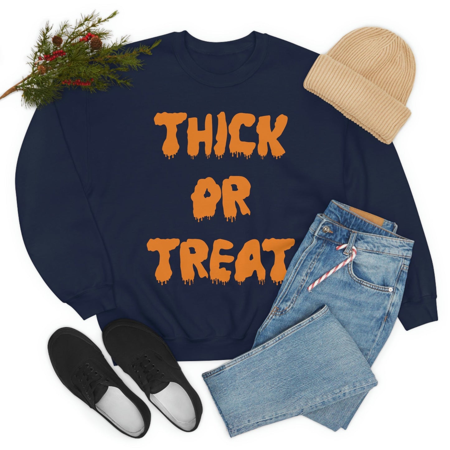 Sudadera con estampado naranja Thick or Treat