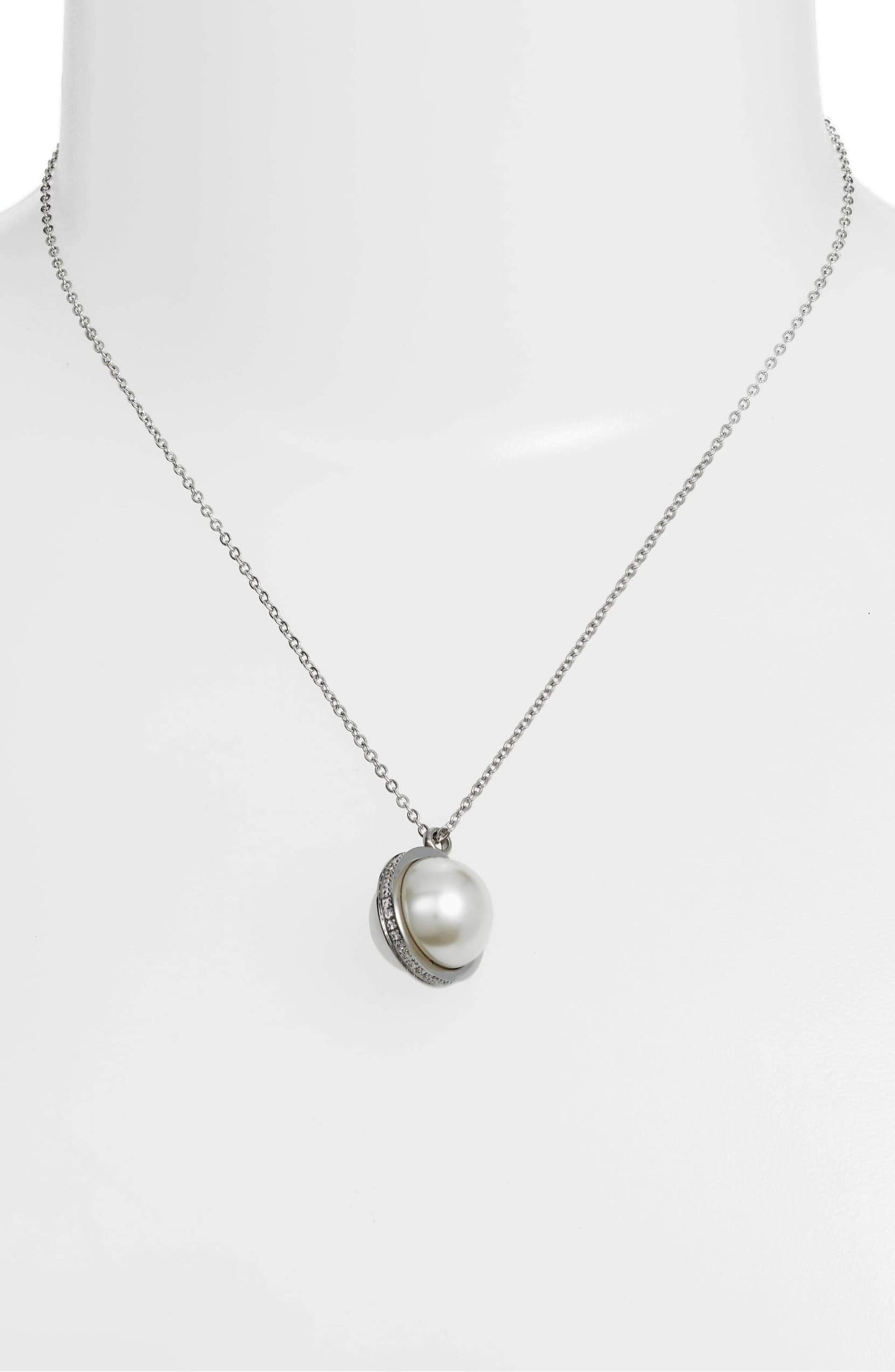 Pearl Crystal Orbit Necklace | More Colors Available