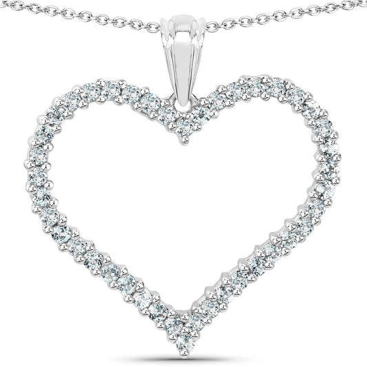 2.10 Carat Genuine Blue Topaz .925 Sterling Silver Pendant