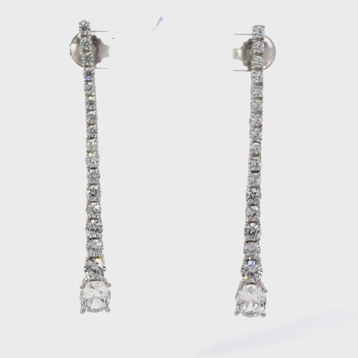 Hollywood Drop Earrings Silver